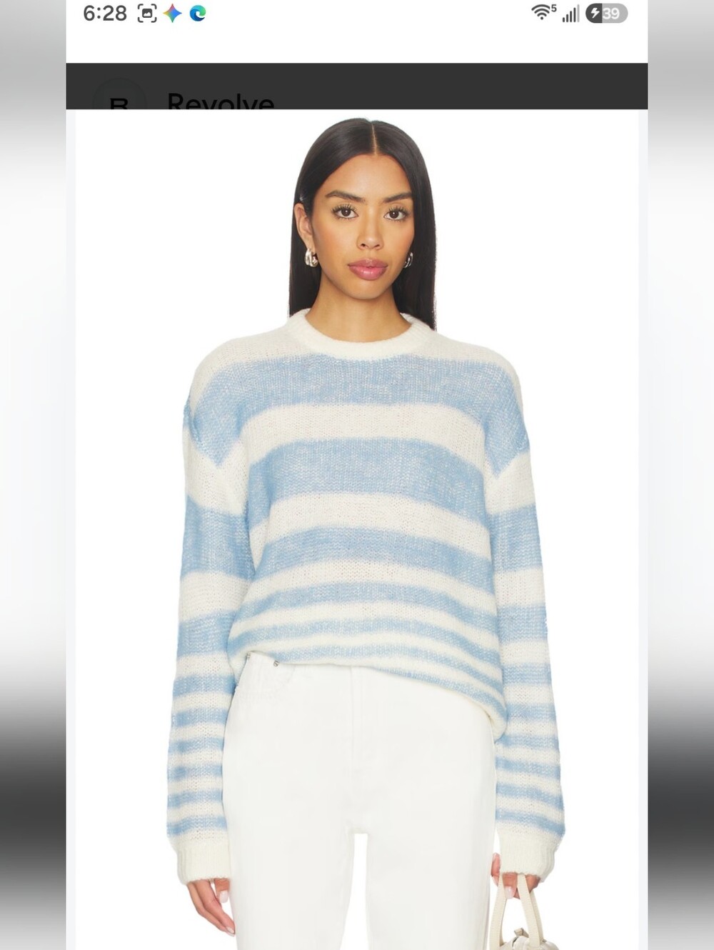 Pistola Moa Striped Bubble Sweater in Blue & Gradient Stripe S - Picture 3 of 8